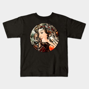 Art Nouveau Goddess Kids T-Shirt